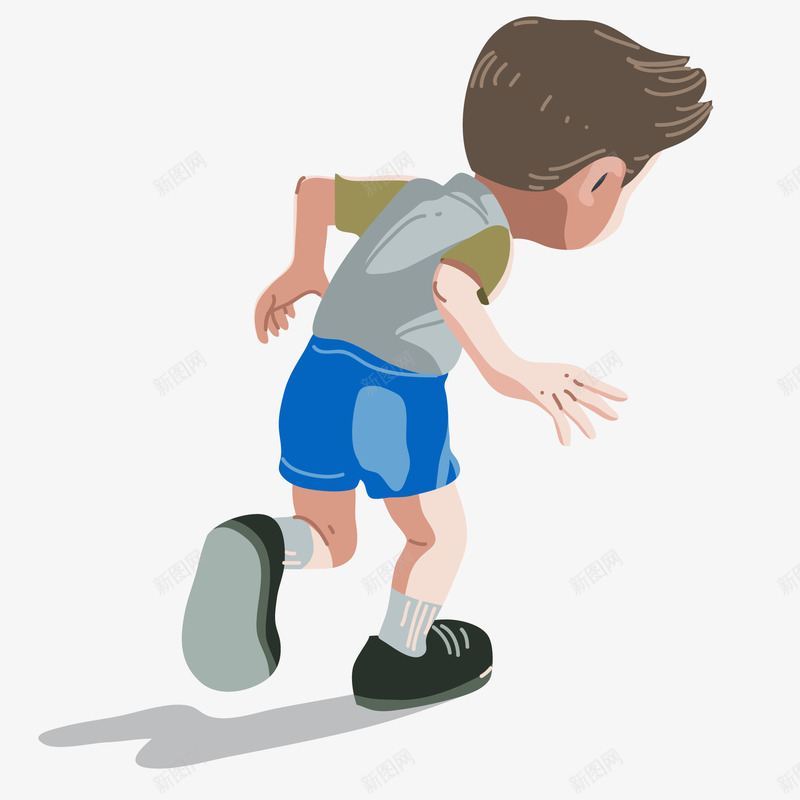 卡通走路的人物背影矢量图ai免抠素材_新图网 https://ixintu.com 人物设计 儿童人物 儿童生活节 卡通 小男孩背影 矢量图 背影设计