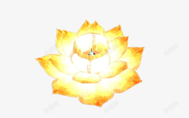 手绘金莲png免抠素材_新图网 https://ixintu.com 手绘素材 莲花 金色 金莲 鲜花 黄金莲花
