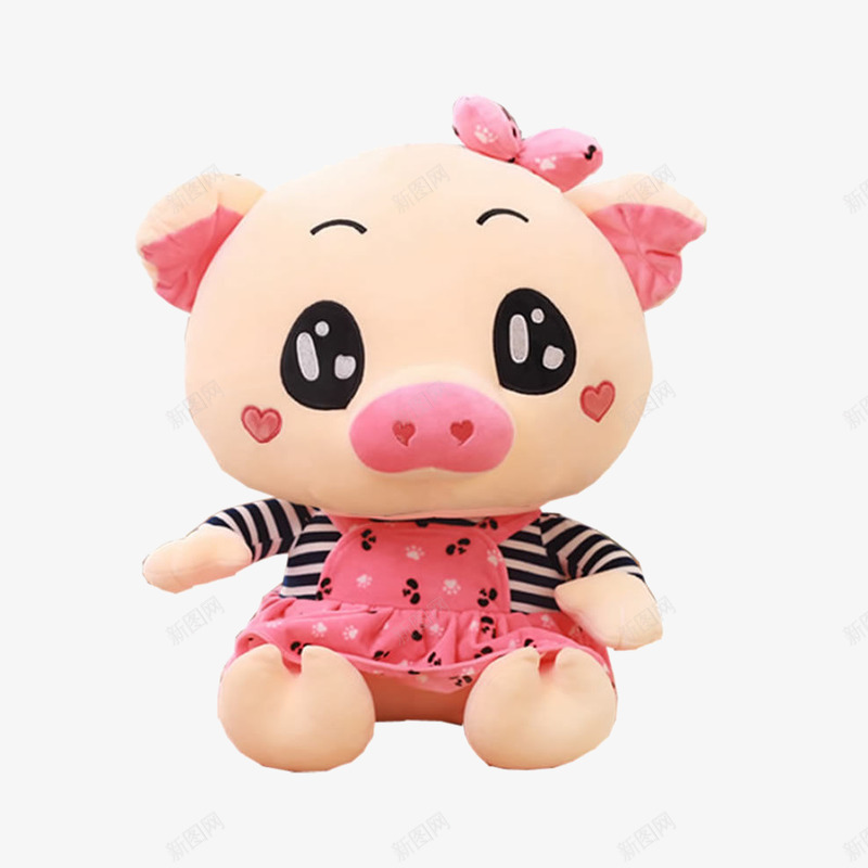 粉色大眼睛小猪公仔png免抠素材_新图网 https://ixintu.com 东张西望 儿童玩具 儿童节礼物 公仔 六一礼品 四处张望 布娃娃 礼物