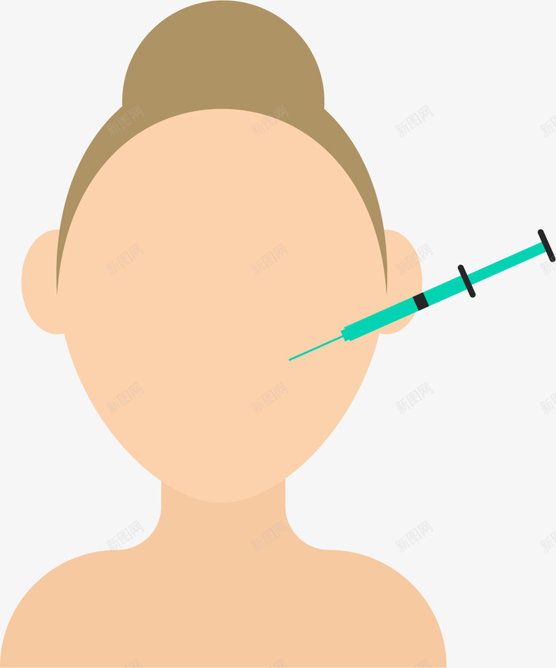 瘦脸针卡通整形手术图标png_新图网 https://ixintu.com 卡通整形 扁平风格 打针瘦脸 整形 整形手术图标 瘦脸