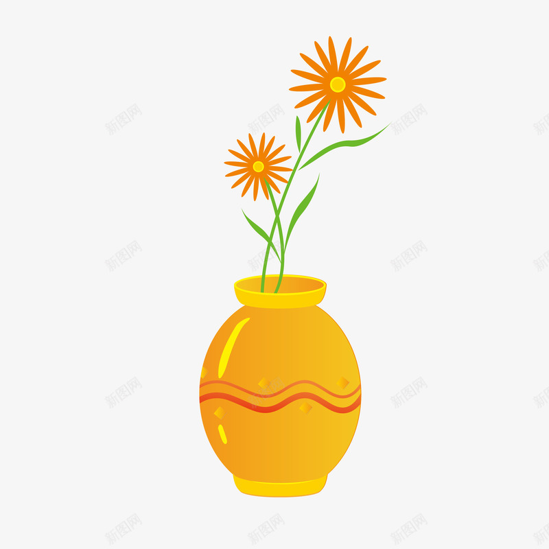 卡通花瓶矢量图ai免抠素材_新图网 https://ixintu.com PNG图 PNG图下载 创意卡通 卡通 卡通插图 室内鲜花 插图 花瓶 矢量图
