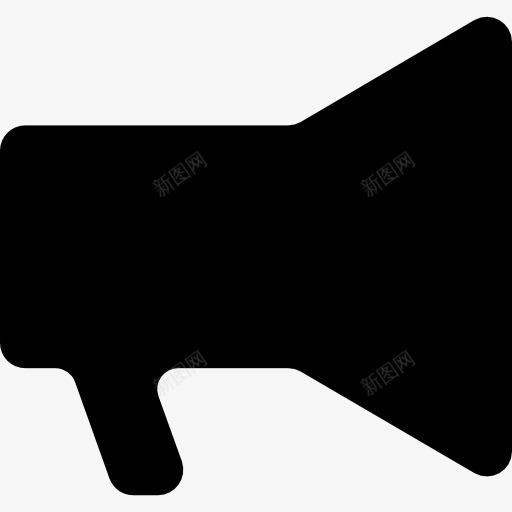 音频放大喇叭工具剪影图标png_新图网 https://ixintu.com 剪影 功放 形状工具 接口 界面和网页 音响 音箱 黑色