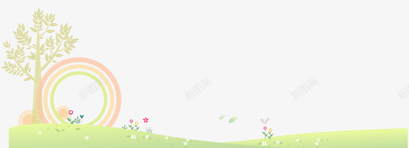 健康教育背景png免抠素材_新图网 https://ixintu.com 卡通草坪 小花 教育装饰 装饰图案