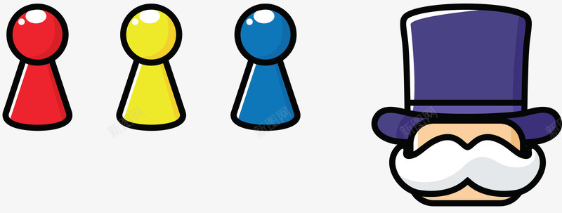 棋子卡通风格道具png免抠素材_新图网 https://ixintu.com 卡牌游戏 卡通游戏 地产游戏 桌游 棋子道具 矢量地产游戏