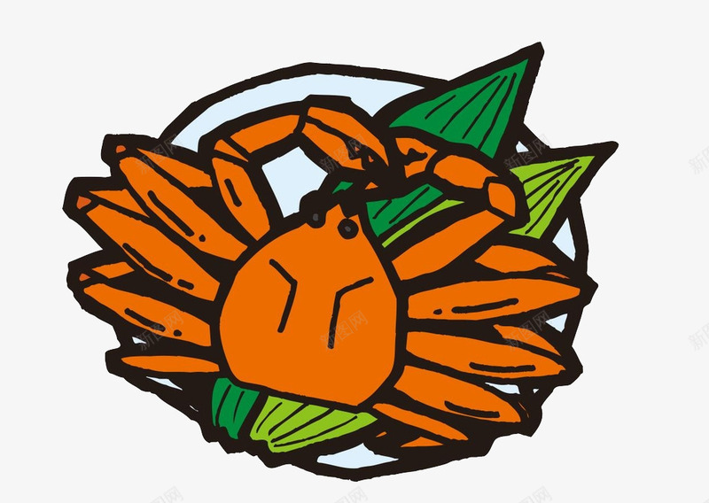 简笔画大闸蟹png免抠素材_新图网 https://ixintu.com 卡通 大闸蟹 海鲜 简画 简笔画 线描 线条 美食 螃蟹 蟹 食物 餐饮 黑白画