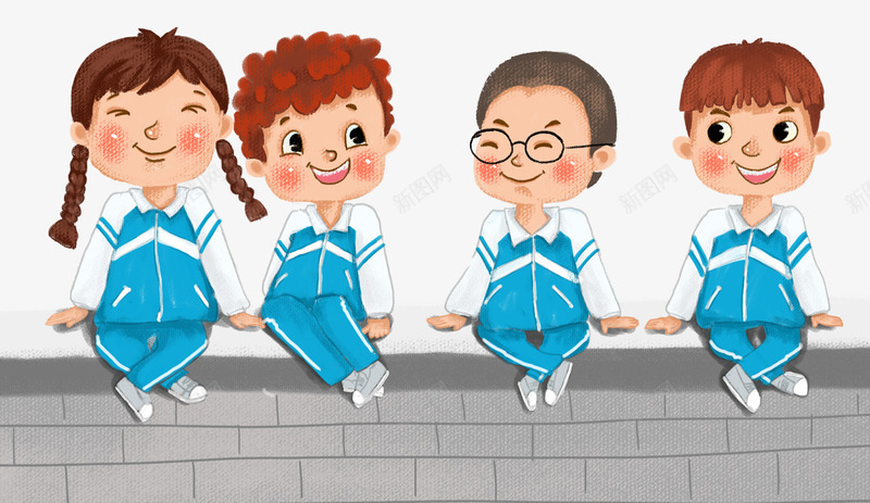 手绘可爱卡通人物插图六一儿童节png免抠素材_新图网 https://ixintu.com 人物插图 六一儿童节 卡通 可爱 坐在一起 小朋友 手绘 手绘可爱卡通人物插图六一儿童节坐在一起的小朋友免费下载