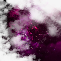 紫色梦幻星空云彩素材