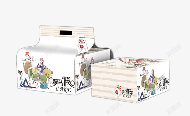 礼品盒psd免抠素材_新图网 https://ixintu.com 盒子 礼物 蛋糕盒