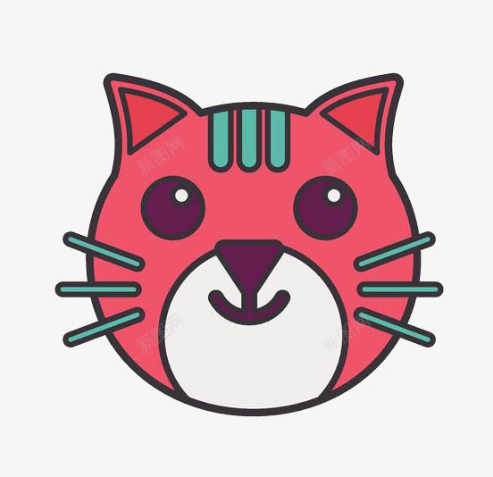扁平化风格猫咪头像png免抠素材_新图网 https://ixintu.com 动物 卡通 喂养 头像 宠物 小猫 小猫咪 扁平化 猫 猫咪 猫咪胡子 胡子 胡须