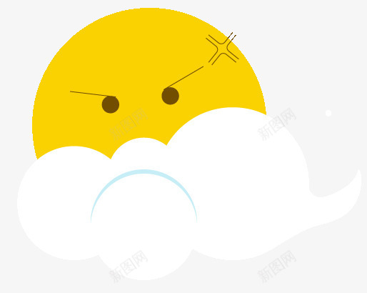 夜空月亮表情矢量图ai免抠素材_新图网 https://ixintu.com 云彩 卡通 可爱 夜空 星空 月亮 漫画 生气 矢量图 素材 表情