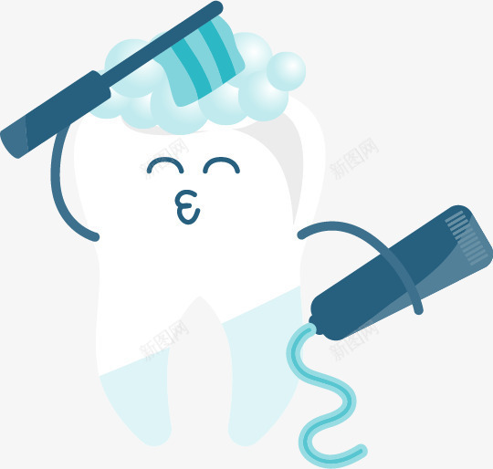 可爱卡通笑脸牙齿png免抠素材_新图网 https://ixintu.com 健康 刷牙 卡通 可爱 清洁 牙膏 牙齿 牙齿修护卡通图 笑脸