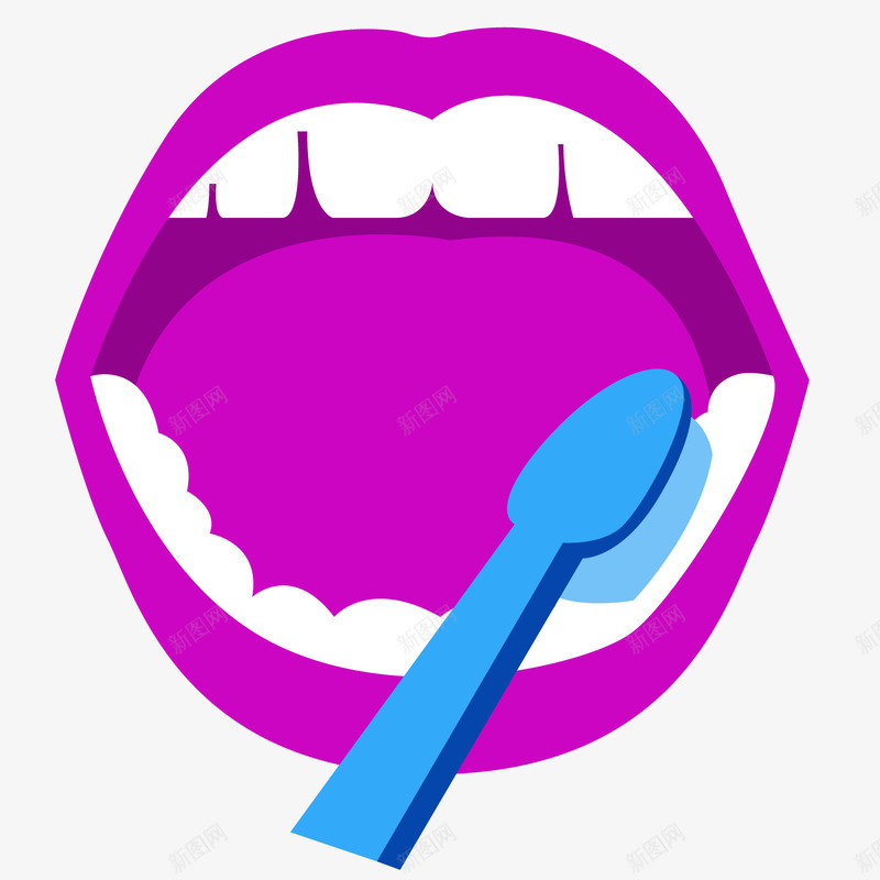 卡通枚红色口腔清洁png免抠素材_新图网 https://ixintu.com 卡通 口腔 枚红色 清洁 牙龈健康刷牙防蛀牙