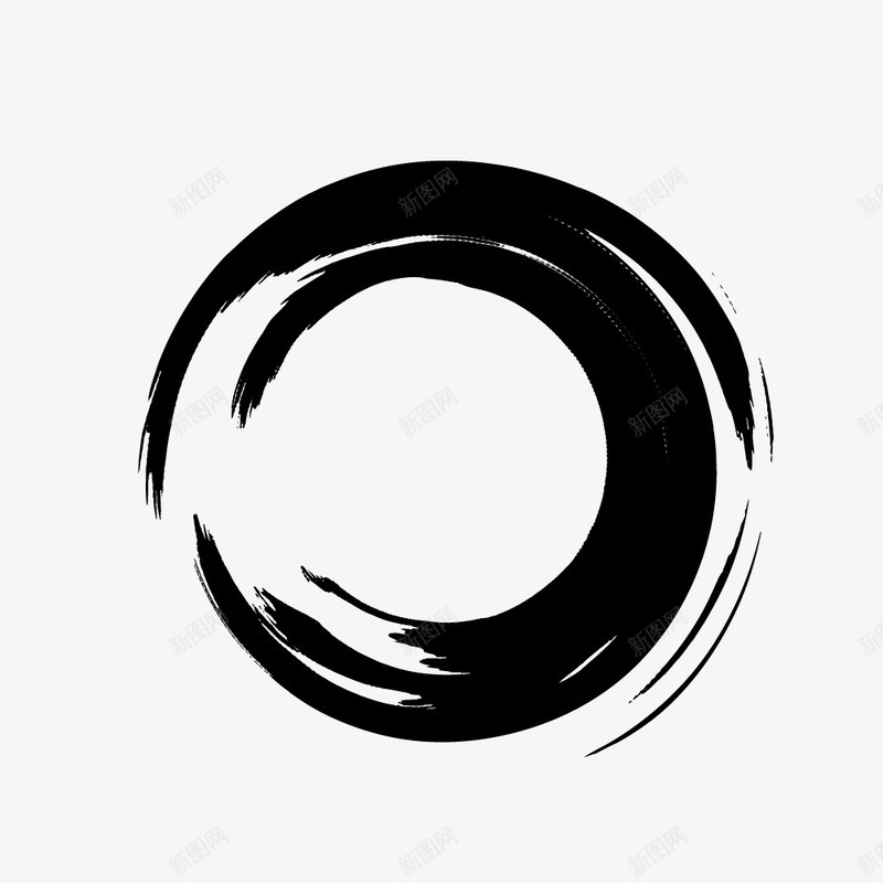 墨迹毛笔圆圈png免抠素材_新图网 https://ixintu.com 圆圈 墨迹 毛笔 毛笔圆圈 黑色