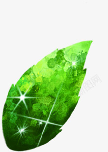 绿色闪耀星光绿叶png免抠素材_新图网 https://ixintu.com 星光 绿叶 绿色 设计 闪耀