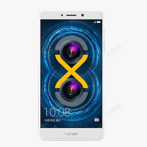 白色荣耀6x手机png免抠素材_新图网 https://ixintu.com 安卓手机 实拍图 手机 智能手机 白色 荣耀6X 荣耀6x