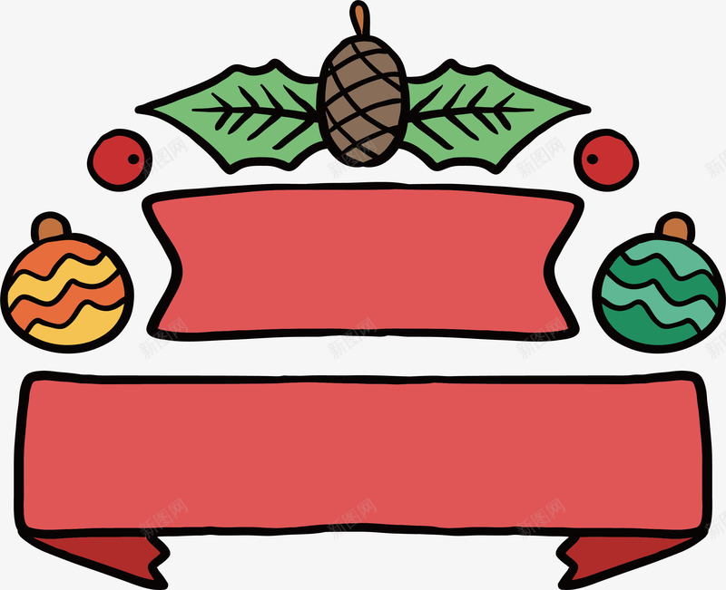 圣诞球装饰标题框png免抠素材_新图网 https://ixintu.com merryChristmas 圣诞快乐 圣诞球 圣诞节 彩色圣诞球 矢量png