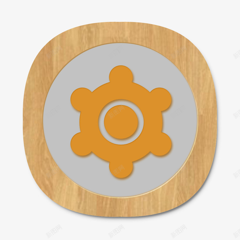 木质手机APP设置图标psd_新图网 https://ixintu.com APP图标 图标 应用图标 手机图标 木质图标 网页图标 设置