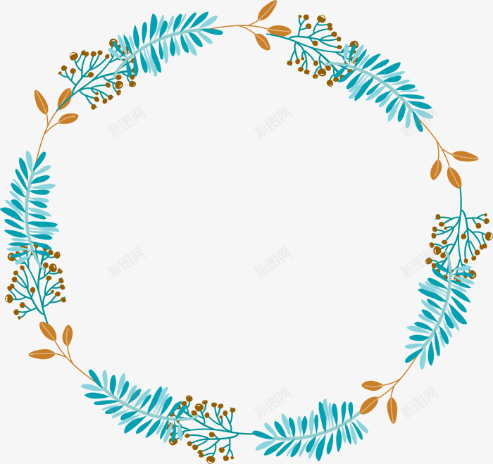 水彩花卉花环装饰图标png_新图网 https://ixintu.com LOGO图片装饰素材 PNG免抠水彩唯美 花儿 花卉
