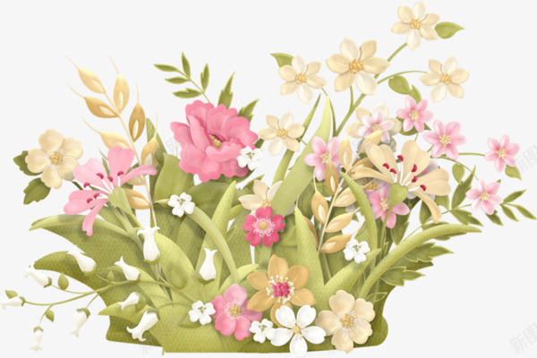 草丛花丛png免抠素材_新图网 https://ixintu.com 花丛 花朵 草丛 鲜花