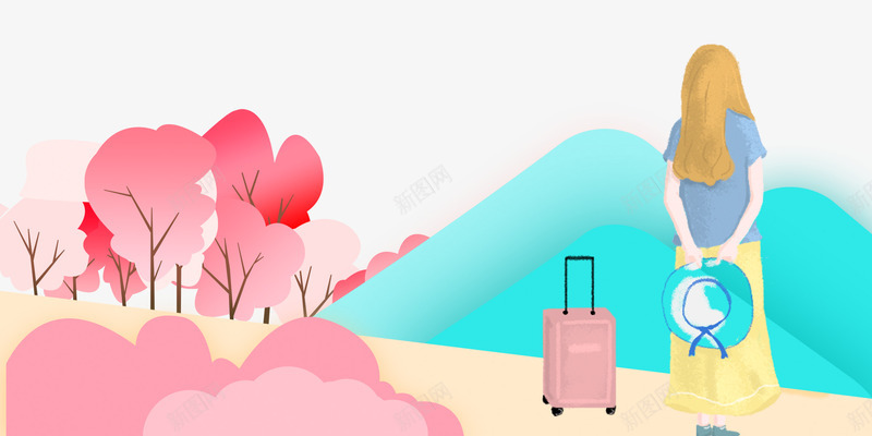 剪纸风休闲旅游度假插画psd免抠素材_新图网 https://ixintu.com 世界旅游日 剪纸风格 旅游 旅行 旅行插画 秋游 装饰图案
