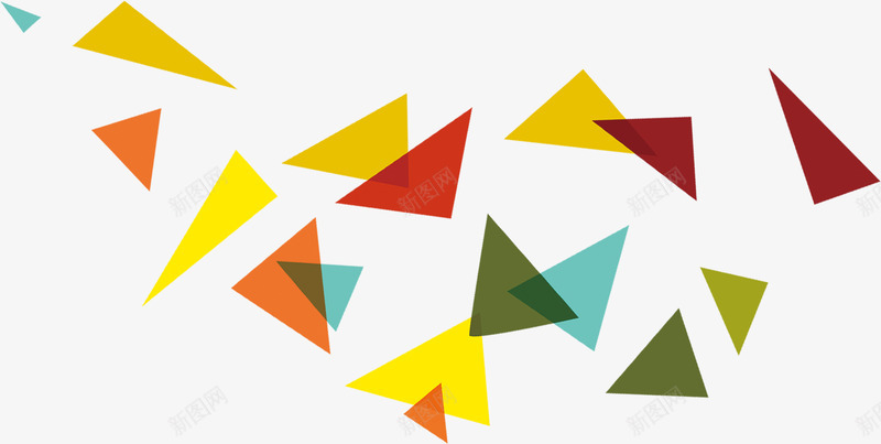 漂浮彩色三角形