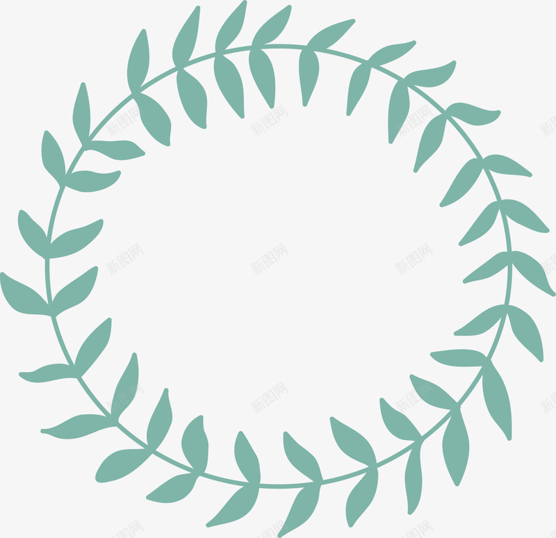 绿色圆圈草圈png免抠素材_新图网 https://ixintu.com 枝条 植物 绿色圆圈 草圈 藤蔓 边框纹理