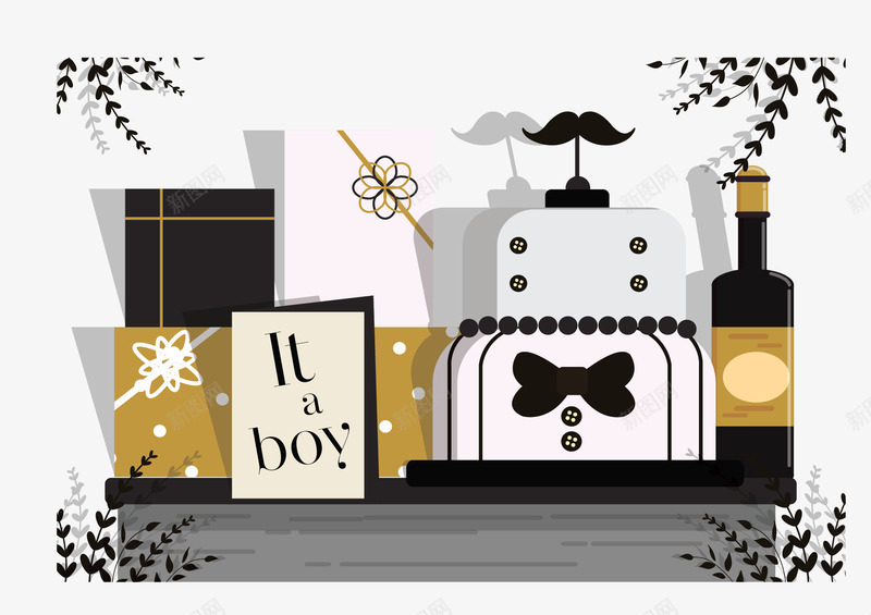 复古风生日派对蛋糕矢量图ai免抠素材_新图网 https://ixintu.com 复古风 生日派对 生日礼物 生日蛋糕 矢量png 蛋糕 矢量图