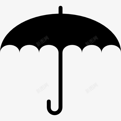 伞打开的形状图标png_新图网 https://ixintu.com 伞 山楂天气填充工具和用具 工具 形状 符号 轮廓工具 雨伞 黑色