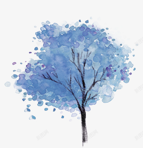 手绘油画风格树木效果png免抠素材_新图网 https://ixintu.com 效果 树木 油画 风格