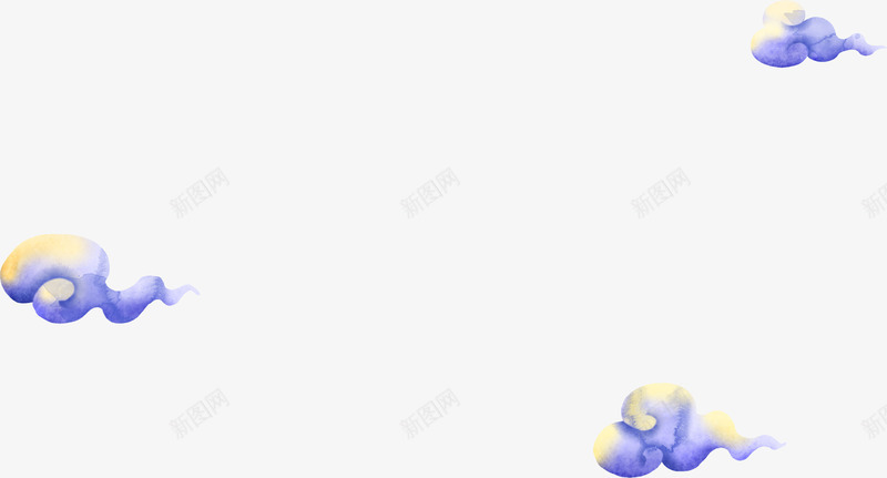 紫黄色卡通云彩星座png免抠素材_新图网 https://ixintu.com 云彩 卡通 星座 黄色