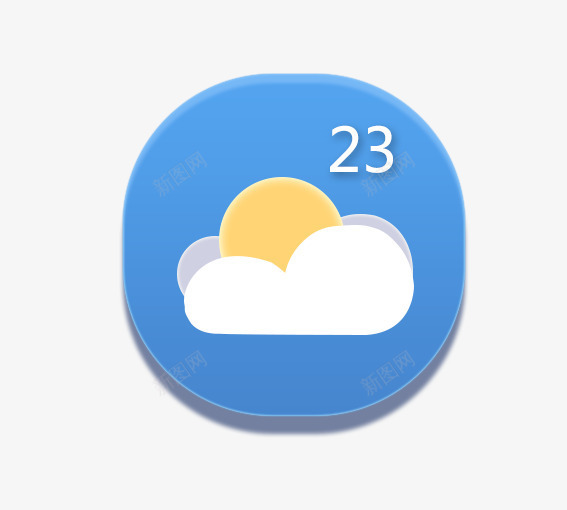 天气图标png_新图网 https://ixintu.com APP psd 手机图标 手机界面 白色 苹果图标 蓝色 黄色 黑色