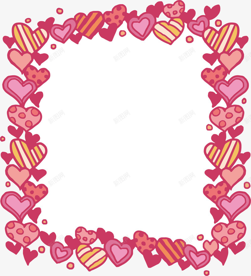 卡通爱心图标png_新图网 https://ixintu.com 卡通手绘 卡通花环 图标 爱心 美化 装饰图案