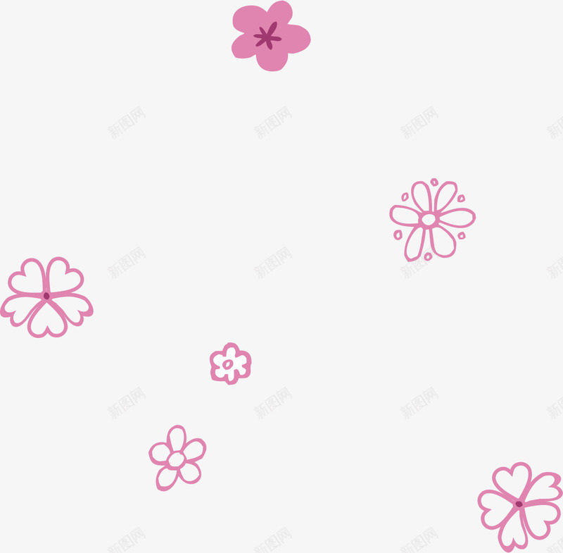紫色花朵漂浮矢量图ai免抠素材_新图网 https://ixintu.com AI 卡通 底纹 手绘 漂浮 紫色 线条 花朵 花纹 鲜花 矢量图