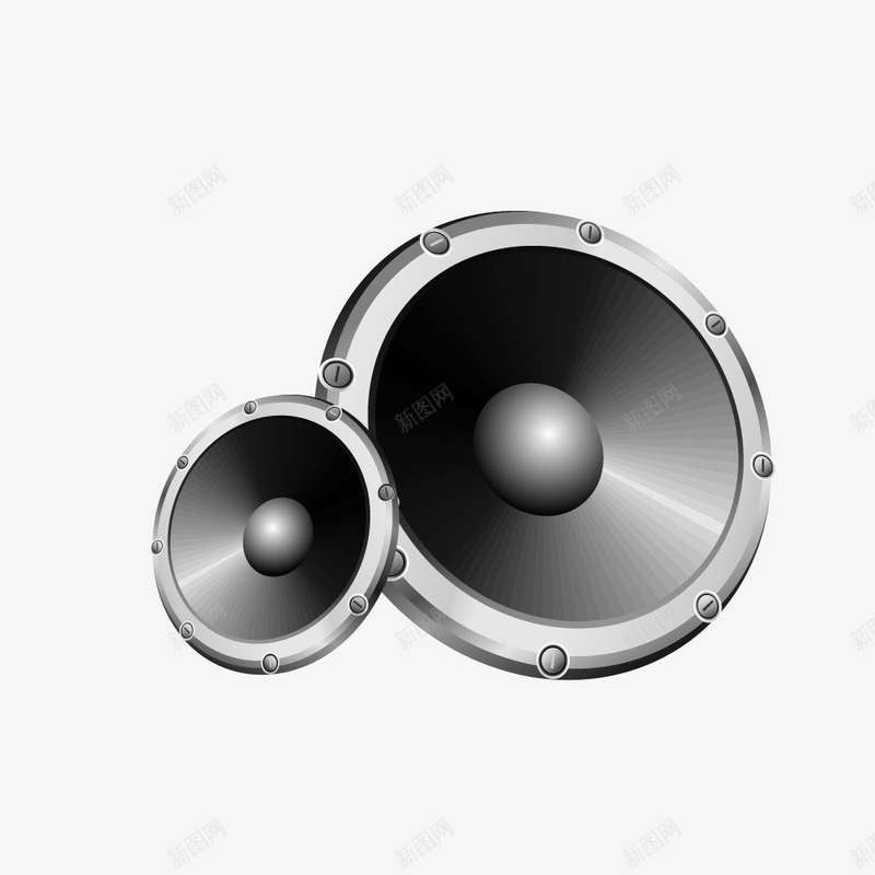黑白音响喇叭矢量图ai免抠素材_新图网 https://ixintu.com 喇叭 音响 音响喇叭 黑白 黑白音响 矢量图