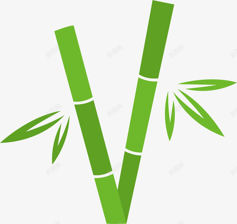 绿色卡通竹叶矢量图eps免抠素材_新图网 https://ixintu.com 卡通矢量竹子 卡通风格 植物 矢量图 矢量竹子 竹叶竹子 竹子 简笔画 绿色