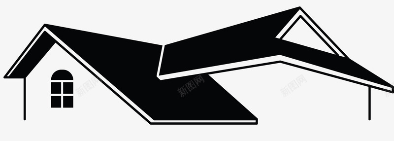 透视黑白屋顶图标png_新图网 https://ixintu.com 卡通屋顶 房子屋顶 房屋 房屋屋顶 矢量屋顶 透视 黑白屋顶