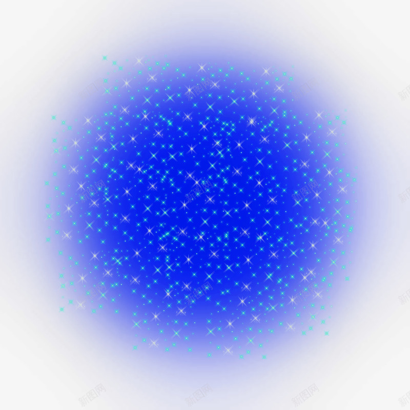 蓝色闪亮小星星圆圈png免抠素材_新图网 https://ixintu.com 小星星 蓝色 蓝色闪亮 闪亮