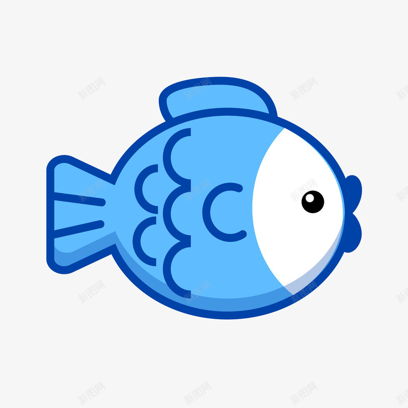 蓝色的小鱼矢量图ai免抠素材_新图网 https://ixintu.com 动物设计 卡通 可爱 小鱼 手绘 蓝色 矢量图