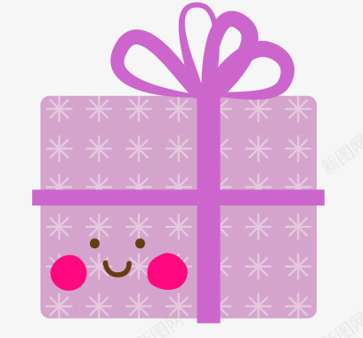 紫色神秘礼物盒子图标图标