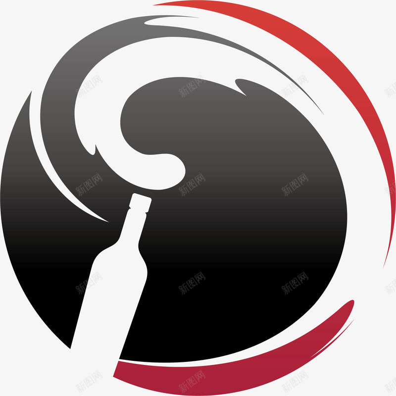 黑白白酒logo矢量图图标ai_新图网 https://ixintu.com 白酒 白酒LOGO 白酒logo标志 白酒logo系列 白酒logo设计 矢量图 设计 酒logo 酒标志 酒水logo