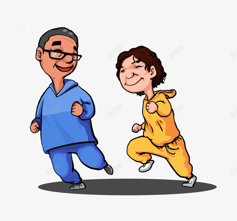 老年人跑步png免抠素材_新图网 https://ixintu.com 健康 老年人 老年生活 跑步