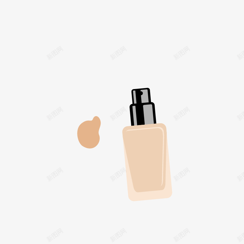 粉底液png免抠素材_新图网 https://ixintu.com BB霜 化妆品 卡通化妆工具 女生化妆