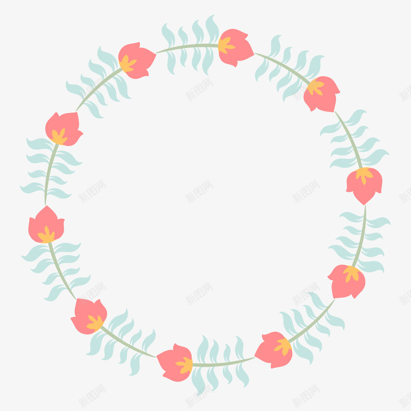 手绘水彩红色花朵花环png免抠素材_新图网 https://ixintu.com 手绘 手绘水彩红色花朵花环 水彩 红色 花朵 花环