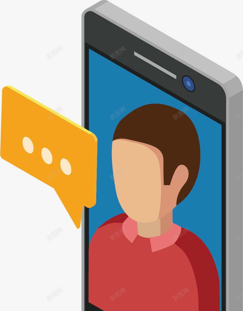 用手机和某人联系矢量图ai免抠素材_新图网 https://ixintu.com 发短信 取得联系 安卓样机 手机 手绘 打电话 矢量图
