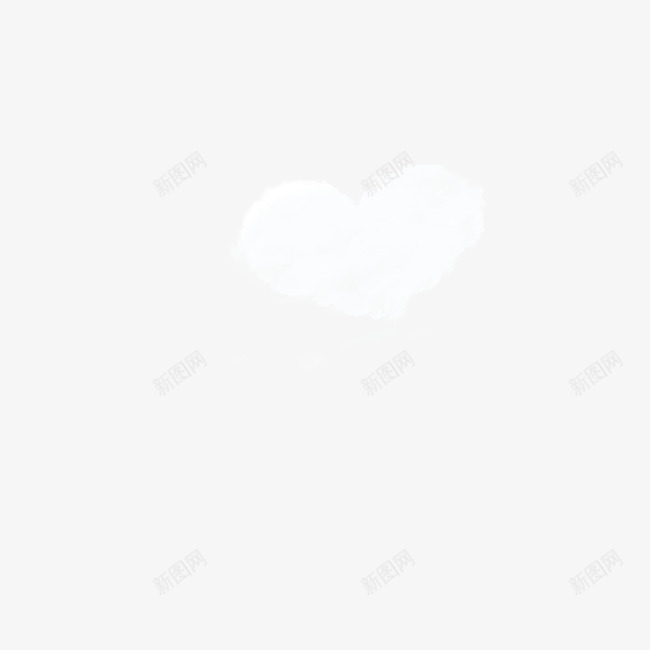 心形云彩白色png免抠素材_新图网 https://ixintu.com 云彩 心形 白色