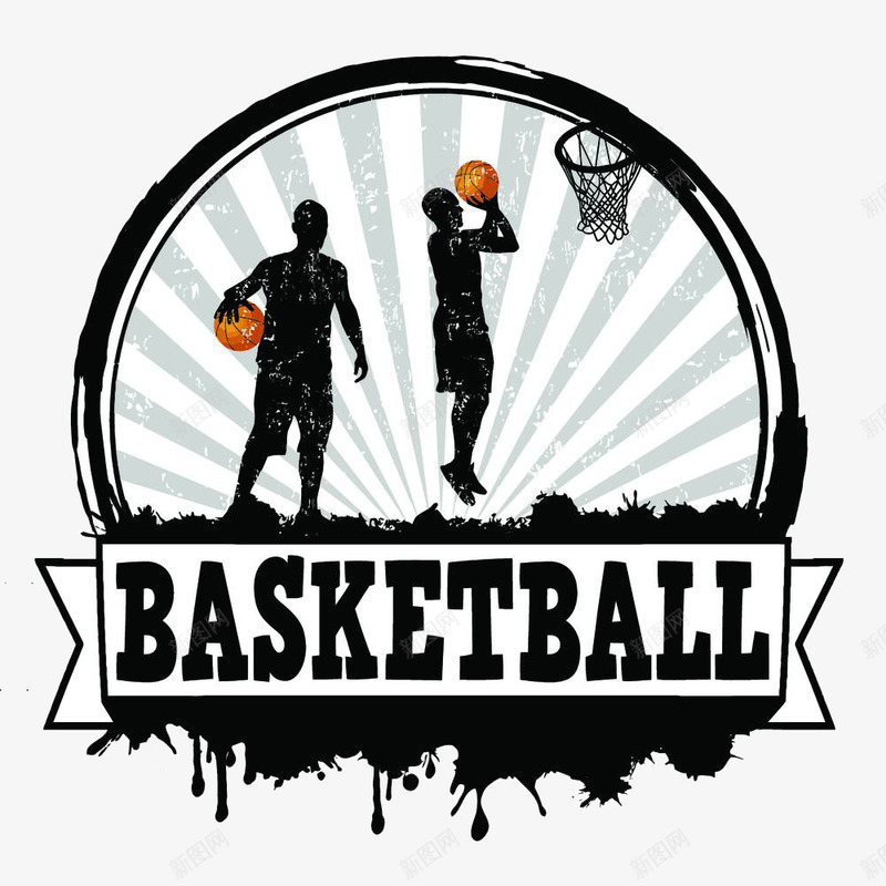 黑白简约体育篮球图标png_新图网 https://ixintu.com 体育 俱乐部 图标 投篮 标志 球类 简约 篮球 篮球俱乐部 黑白