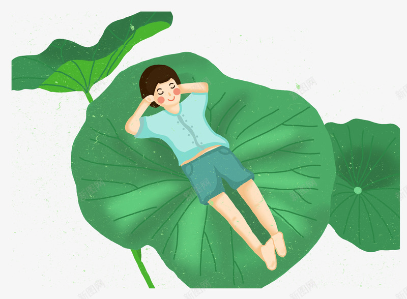 夏天夏日小清新png免抠素材_新图网 https://ixintu.com 夏天 夏日 小清新 惬意 荷花