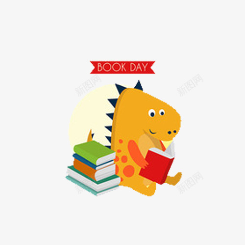 创意卡通读书的小动物png免抠素材_新图网 https://ixintu.com 免抠 卡通人物 学习知识 教育培训 看书剪影 看书阅读 读书学习
