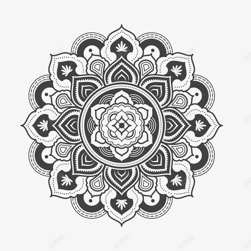 手绘线条中国花矢量图eps免抠素材_新图网 https://ixintu.com 中国花 卡通 手绘 手绘中国花 植物 线条 花儿 鲜花 黑白 矢量图
