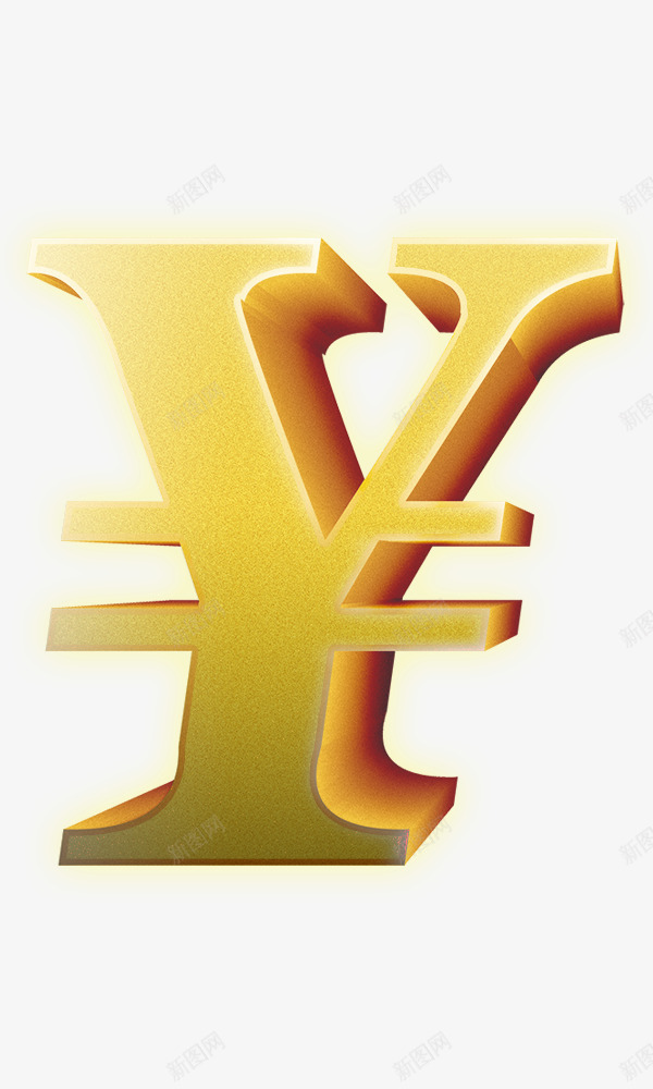 金色立体钱币符号png免抠素材_新图网 https://ixintu.com